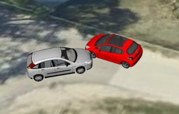 Rekonstrukcja kolizji drogowej – mechanizm zderzenia Peugeot i Forda